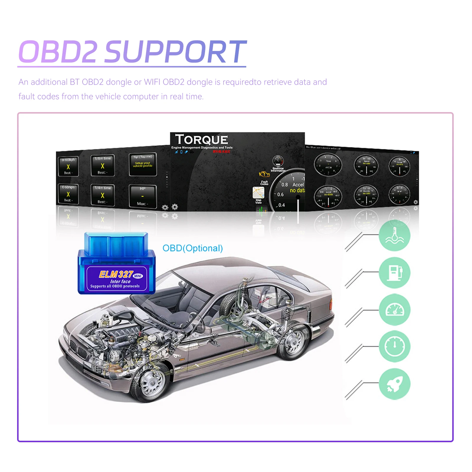 android auto gps wifi dsp bt incell screen stereo a4503-12