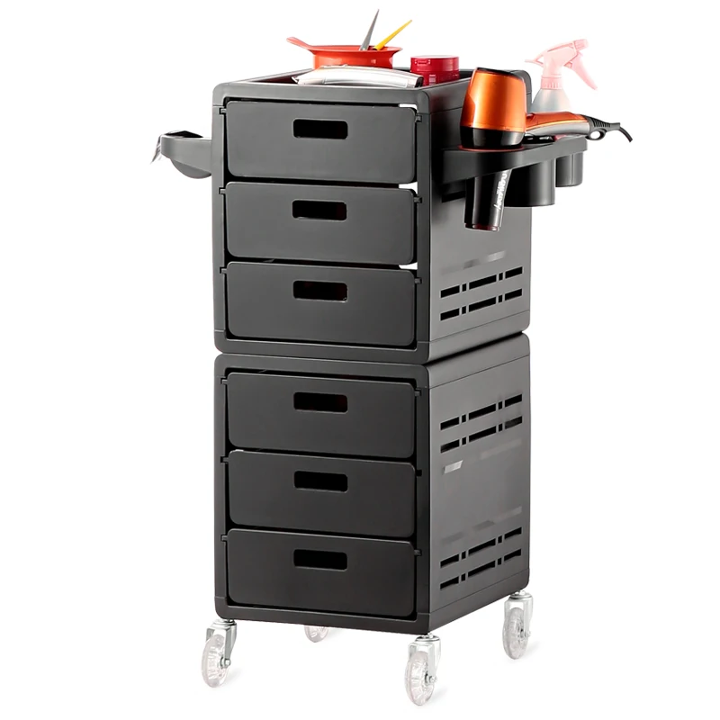 X5 Giante Salon SPA Beauty Rolling Trolley Cart Storage Organizer with 6 Drawers Lockable Hair Salon Utility Cart