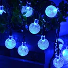 Holiday Holiday Lights Outdoor Waterproof 30 LED Crystal Ball Solar Powered Christmas Tree Holiday Lights