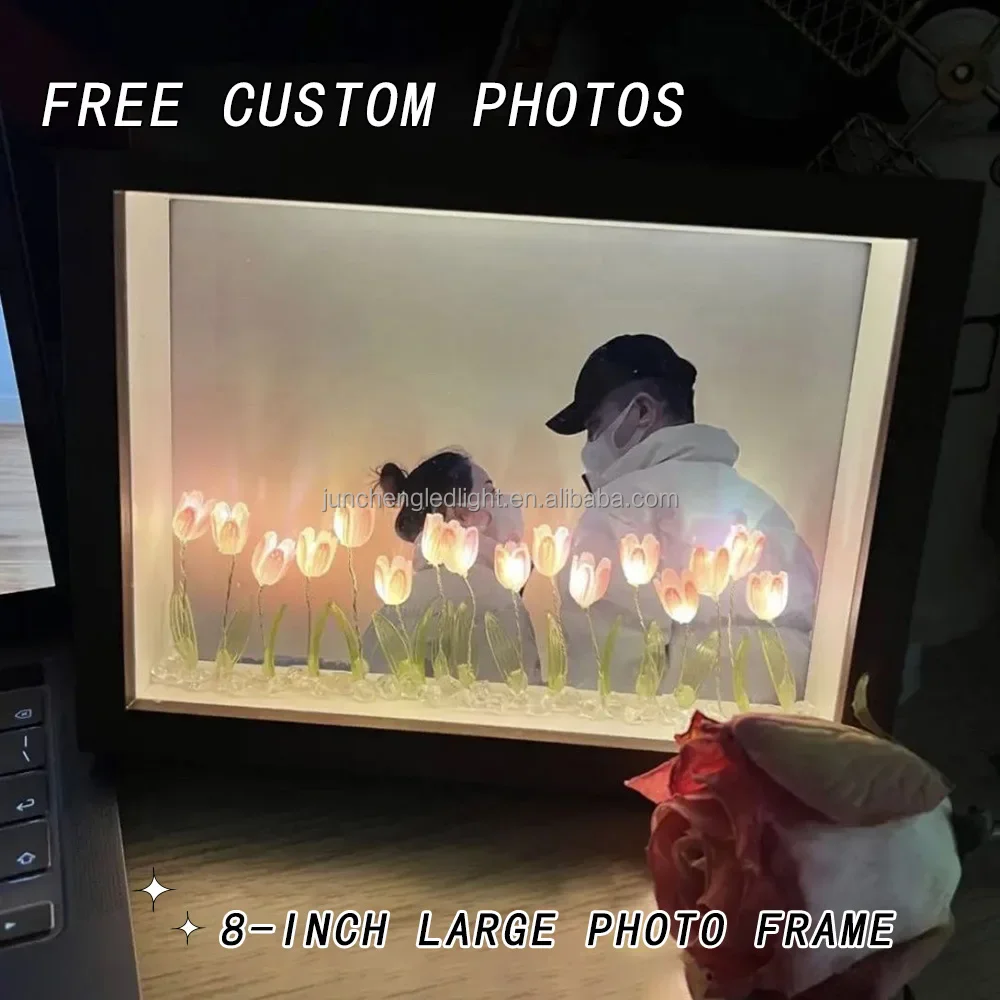 diy 3d photo frame tulip night light