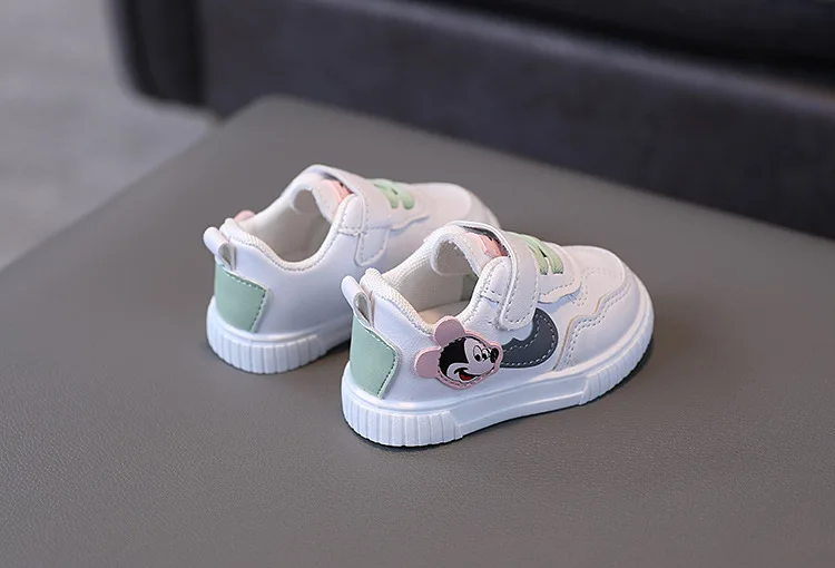 White Casual Shoes For Baby Boy Girl Brand Children Sneaker Mickey