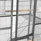 Bird Cage PETCOME Wholesale Huge Metal Parrot Canary Pet 3 Tier Breeding Bird Cage Aviary With Tray And Wheel