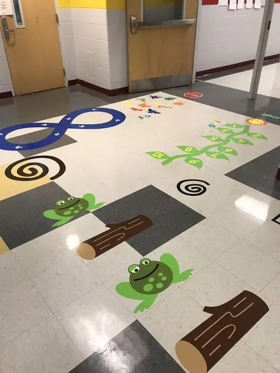 热卖地板贴花广告,防滑地板贴纸