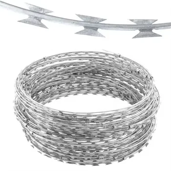 High Quality Hot-dip Galvanizing Razor Wire Mesh Safety Protection Material Snake Belly Spiral Blade Gill Net For Sale In Stock