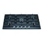 Kitchen 5 burner tempered glass stove built in gas cooktop