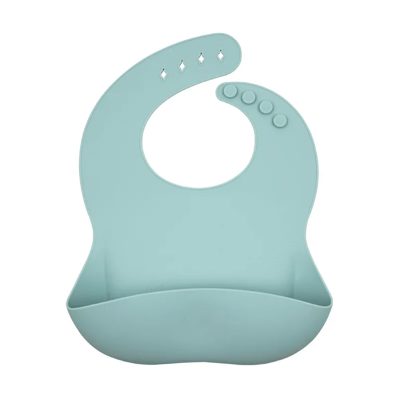 Factory OEM Customized baby food and rice pocket waterproof super soft silicone bibs bib