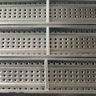 Construction Plank Scaffold Silver Galvanized Strong Steel Plank Scaffolding For Construction Industry