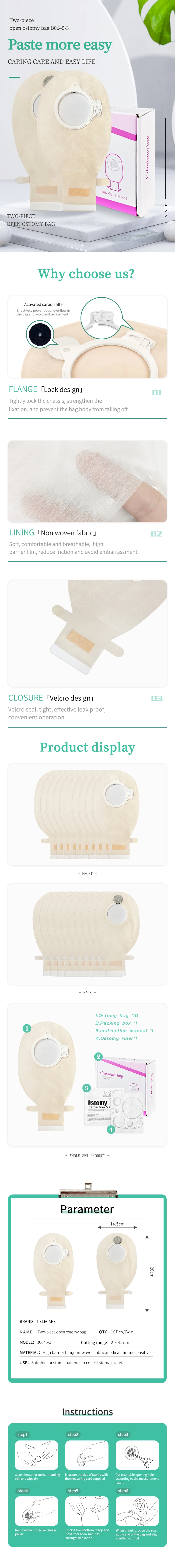 Hollister Ostomy Disposal Bags Surgery One-Piece Kidney Ostomy Bags