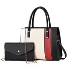 Handbag Handbag Import Fashion High Quality Color Matching Lady Messenger Purses Walllet 2pcs Pu Handbag Set For Women