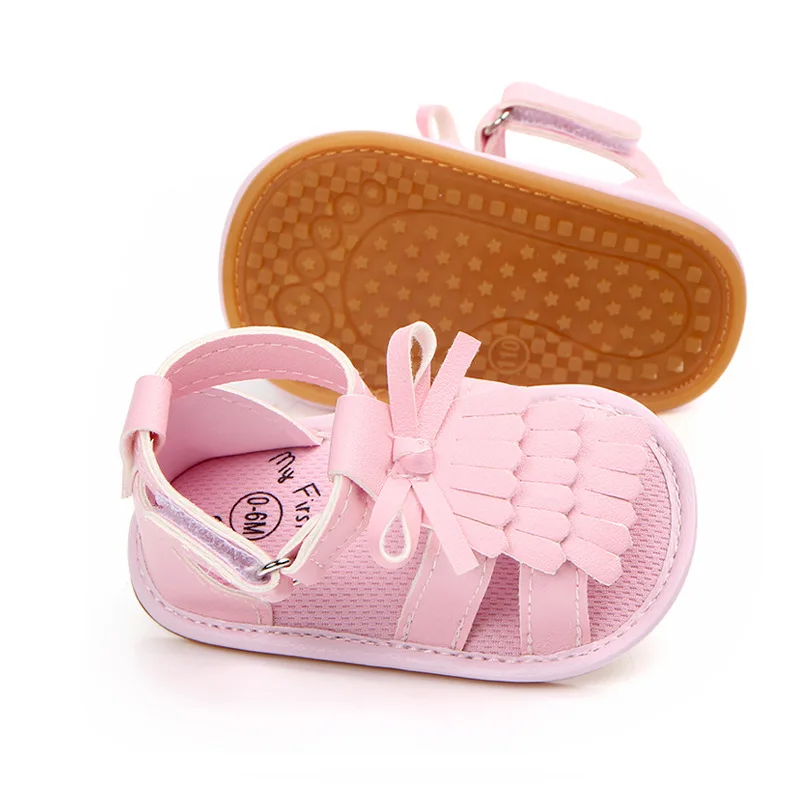 2022 Wholesale New Trends  New Tassel Sandals  Baby Summer Bow Girls Toddler Shoes Baby pre-walker shoes