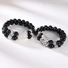Obsidian Best Sell Wealth Good Luck Elastic PiXiu Bracelet Obsidian Beads Feng Shui PiXiu Bracelet