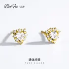 Cz Earrings New Design Fashion Woman Crystal Jewelry Wedding Sterling Silver 925 Luxury CZ Heart Stud Earrings