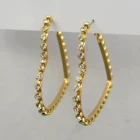 Earrings Earring Shiny Round Hanging Earrings Beautiful Pressed Hoop Earrings Earring Crystal