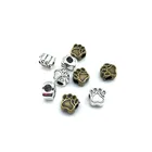 Gold Beads Zinc Alloy Beads Hot Selling Silver Zinc Alloy Custom Engraved Metal Logo Bracelet Gold Alloy Beads For Charms