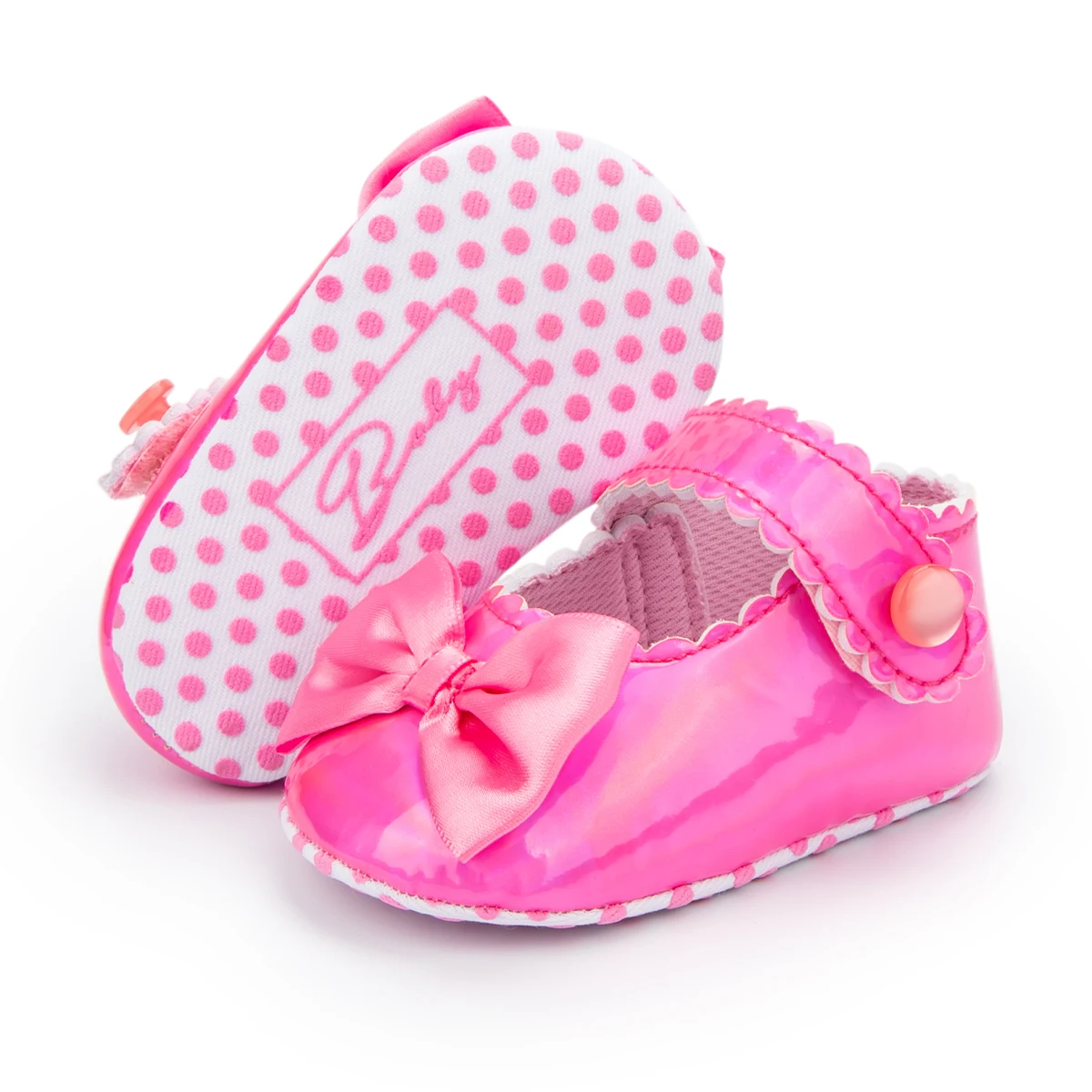 2023 Fashion Infant Footwear Wedding Party Mary Jane Bowknot New Design Princess Baby Girl Shoes