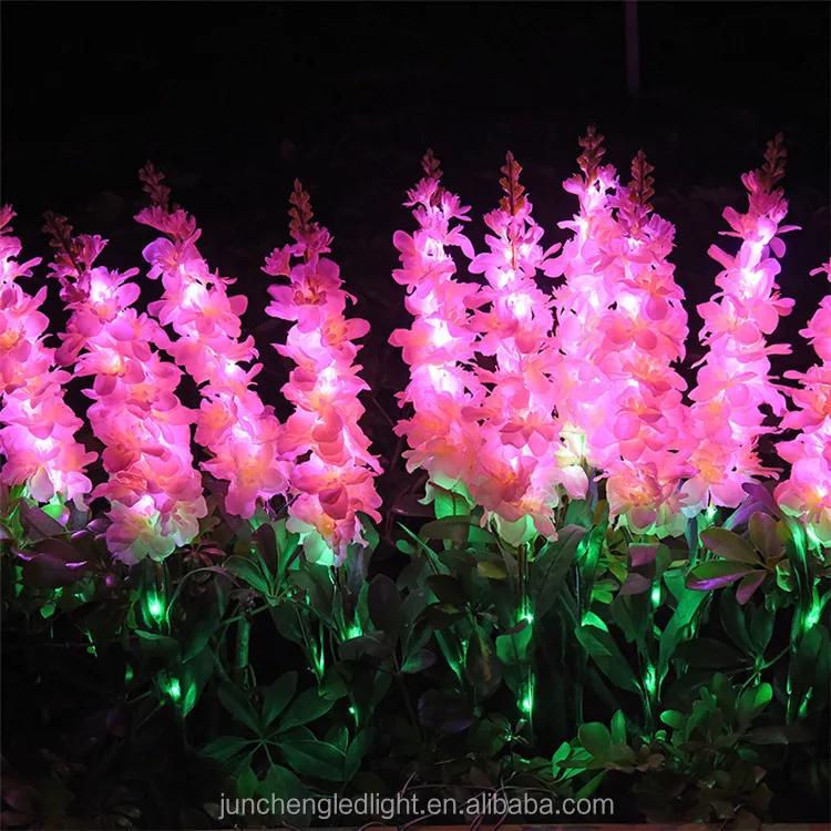 Decoracion de Navidad Solar Powered Violet Hyacinth Light