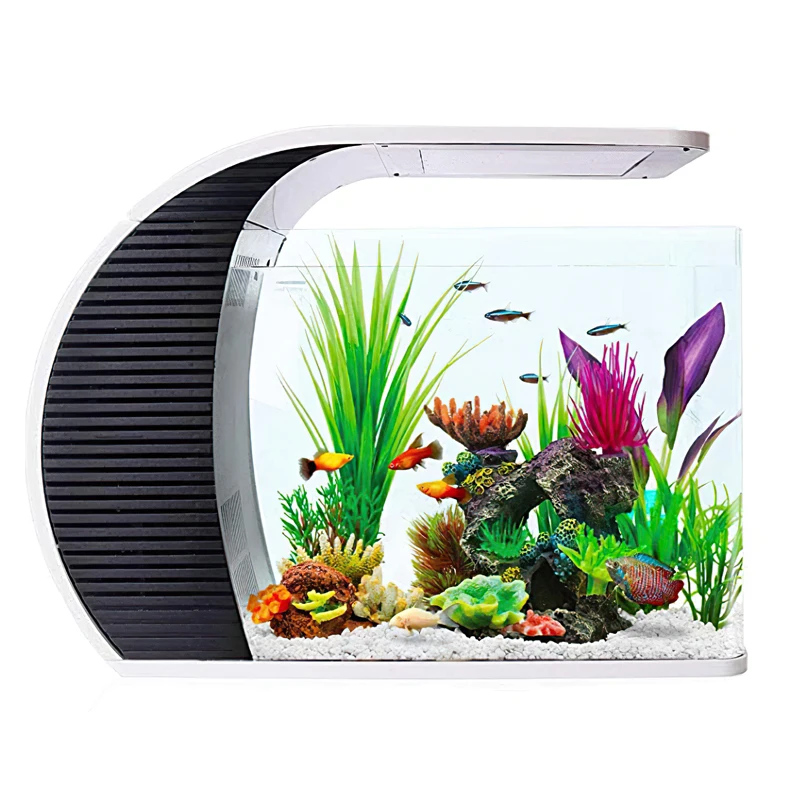 Schat waterstof Fantastisch Hygger Aquarium Accessories Start Fish Tank Kits With Led Lighting Water  Pump Arc-shaped Tank For Aquarium - Buy Aquarium Tank,Aquarium Accessories  Start Fish Tank Kits With Led Lighting,Water Pump Arc-shaped Tank For