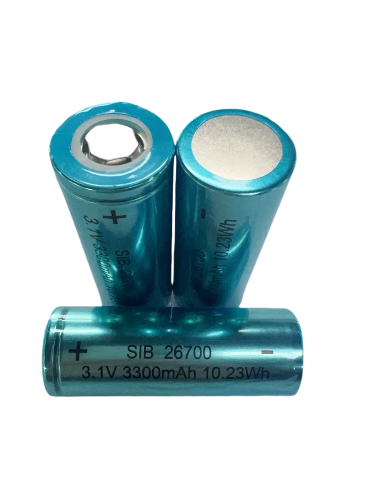 Factory wholesale SIB 3300mah 3.1V Sodium Ion Battery 3000 Cycles 26700 Na Ion Cylindrical Batteries Cell supplier