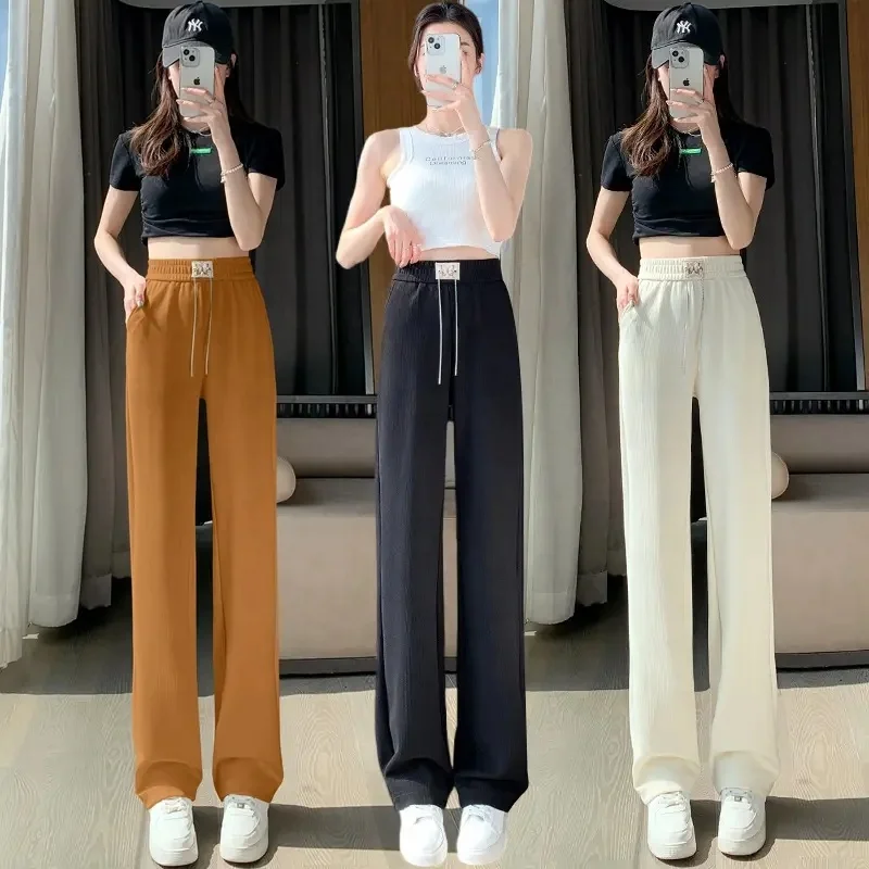 GRAPENT Pants for Women Work High Waisted Dress Pants Business Casual Relaxed Fit Straight Leg Elastic Waist Trousers