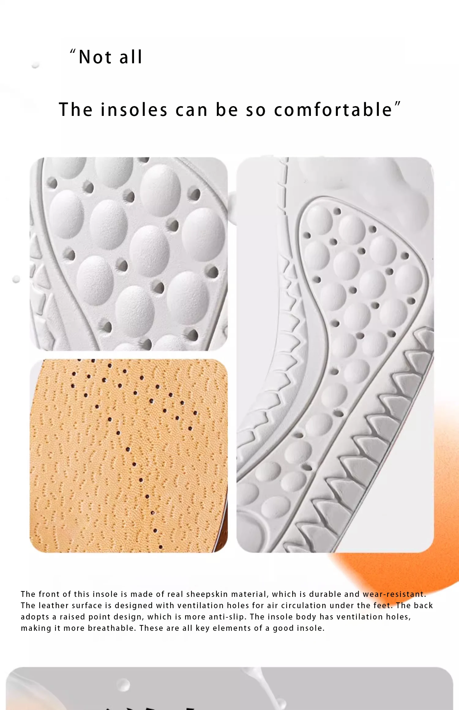 Summer New Product Top Layer Sheepskin Latex Insole Genuine Leather Sweat Absorbent Shock Absorbent Non Tiring Non Smelly Feet Summer New Product Top Layer Sheepskin Latex Insole Genuine Leather Sweat Absorbent Shock Absorbent Non Tiring Non Smelly Feet