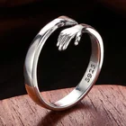 Ring Silver Rings Popular With Children Palm Pattern Ring Pure Silver Stainless Steel Ladies Rings