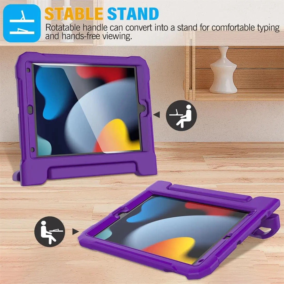 Ipad 9th/8th/7th Gen Case For Kids Ipad 10.2 Inch Case Screen Protector