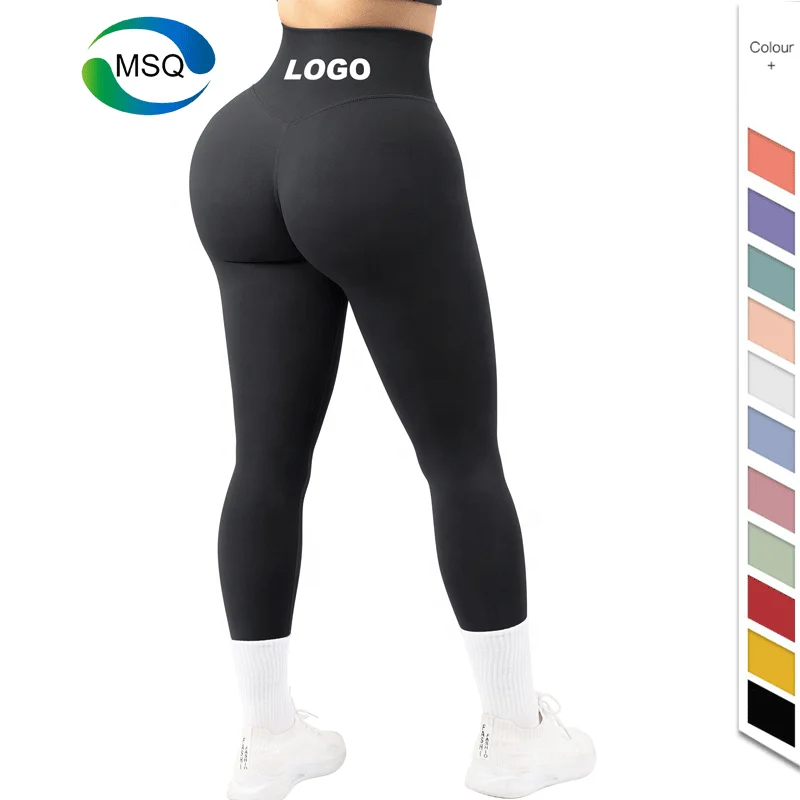 Custom Low Price High Quality Gym Workout Tights Scrunch Yoga Pants High Waist V Back Butt Lifting Nvgtn Women Seamless Leggings