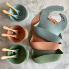 Baby Baby Feeding BPA Free Tableware Kids Food Feeding Plate Suction Silicone Baby Bowl