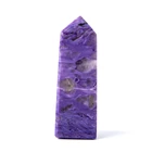 Crystal Good Quality Natural Tower Folk Crafts Charoite Points Tower Natural Crystal Stone