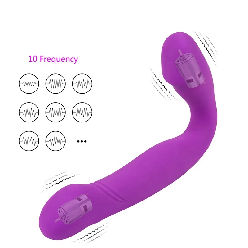 Hot Sell Dual Head Rabbit Dildo Vibrator Adult Sex Toy Pussy Stimulation Electric Massager For Woman pic
