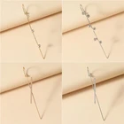 Earrings 2021 Earrings For Women Fashion Vintage Shiny Crystal Ear Clip Wrap Crawler Hook Earrings