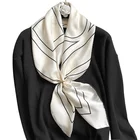Design 2020 New Niche Design Geometric Twill 90 Big Square Scarf Female Autumn And Winter Warm Scarf Shawl