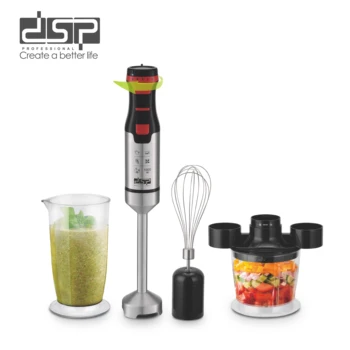 DSP Portable 1000W Electric 5-in-1 Hand Blender Removable Stainless Steel Stir Bar Automatic Mixer Kitchen Household Use