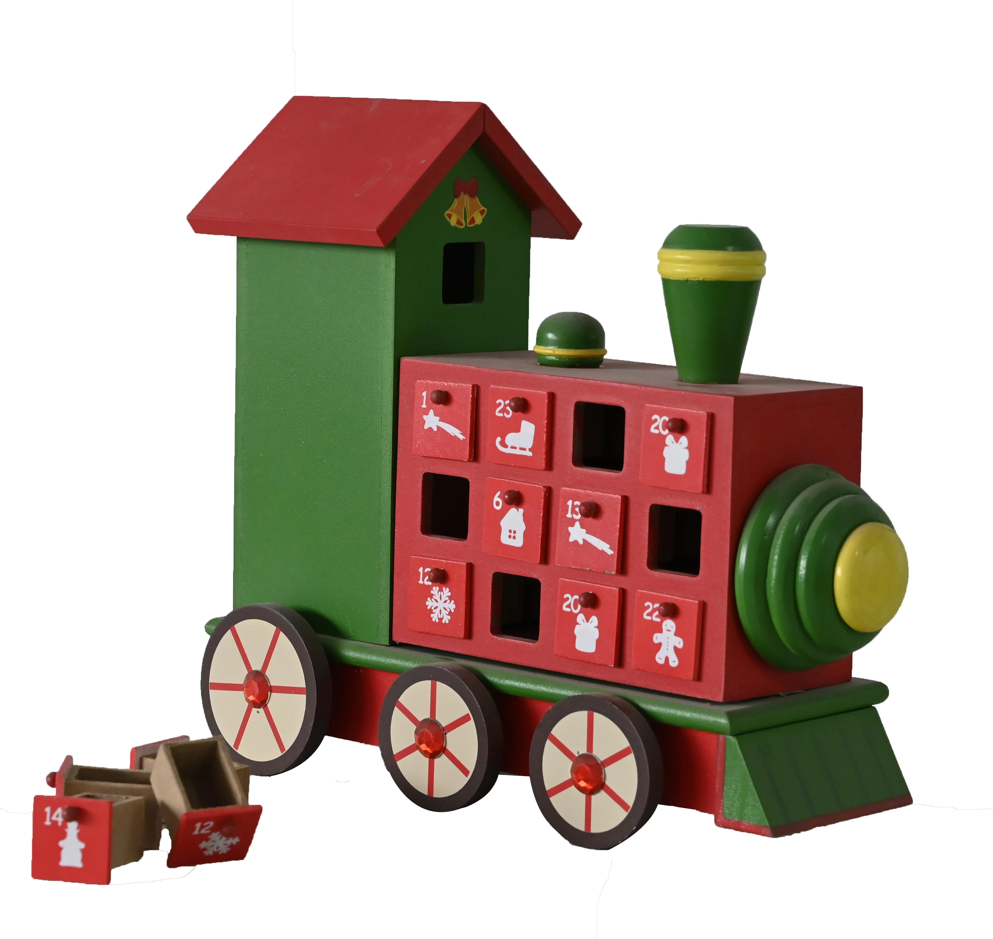 Promotion Custom High Quality Gift Toys Wooden Christmas Railway Train Toy