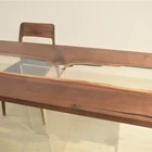 Table Modern Furniture Black Walnut Resin Epoxy Table Solid Wood