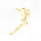 Enamel Earrings Fashion Gold Plated Enamel Flower Earrings Fashion Ear Cuff Crawler Earrings No Piercing Clip On Earrings