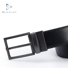 Hot Sale Leather Belt For Male Black Buckle Belts Double Sided Rotation Buckle Men Leather Belts