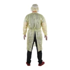 Suit White Yellow Blue Long Sleeve Disposable Isolation Suit Disposable Safety Clothing