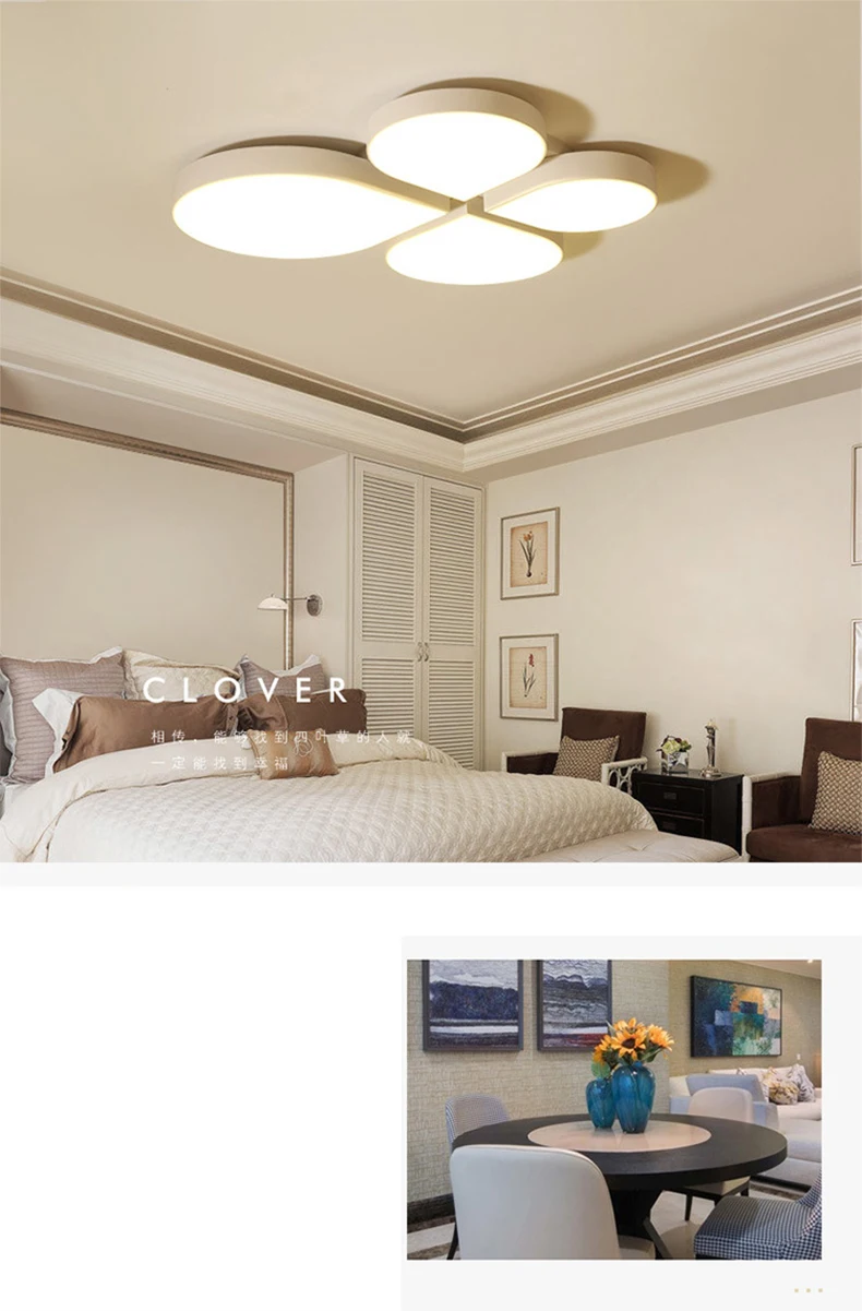 Simply Nordic Creative 4 Petals Surface Mounted Living Room Modern LED Ceiling Lamp