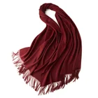 Shawl Long Whosale Warm Plain Tassel Shawl Long Wrap Blanket Hijab Scarves Shawl Cashmere Scarf