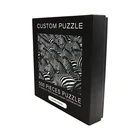 Animal FREE SAMPLE Custom Children Christmas Game Round Animal Magnetic 3D Wooden Puzzle Jigsaw