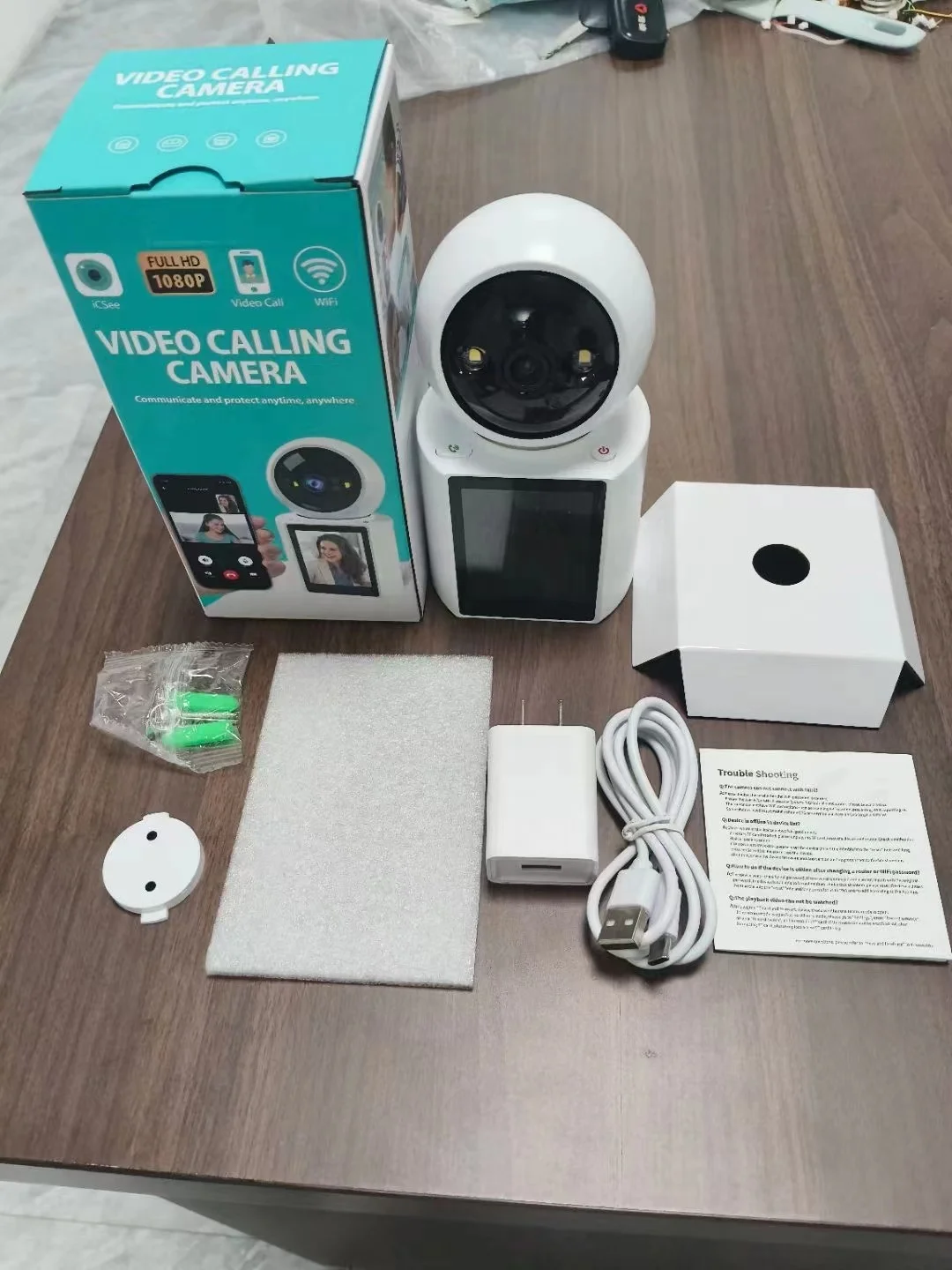 New Icsee Smart Home Security Baby Monitor Camera 2.4ghz Wireless One-Touch Call Video 1080p Baby Monitor With Camera And Audio