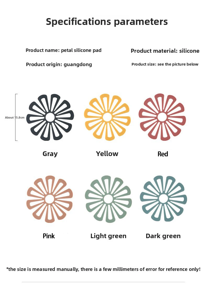 Modern Floral Design Silicone Plate Mat High-Temperature Resistant Anti-Scalding Coaster Placemat for Dining Table Household Mat details