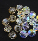 Bead Linked Bead Chain AB Color Rosary Linked Crystal Faceted Bead Chain Necklace For Jewelry