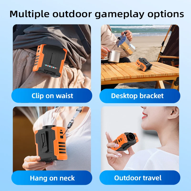 Portable Waist Fan, 5, Battery - detail 10