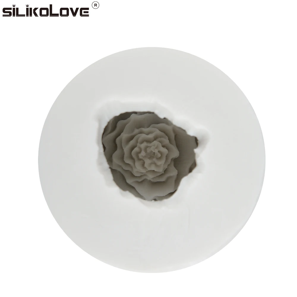 Wholesale wedding valentine silicone candle molds 3d flower diy chocolate fondant cake decorating tools