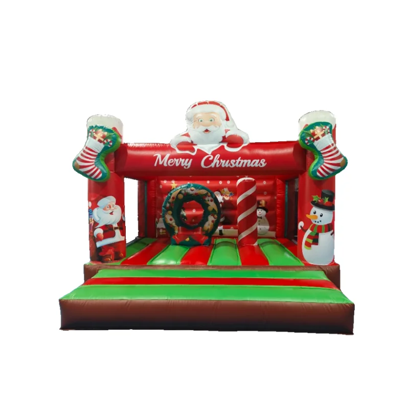 Christmas Theme Inflatable Bouncer Santa Claus Bounce House with 4*3.2M Size and 3 Years Warranty