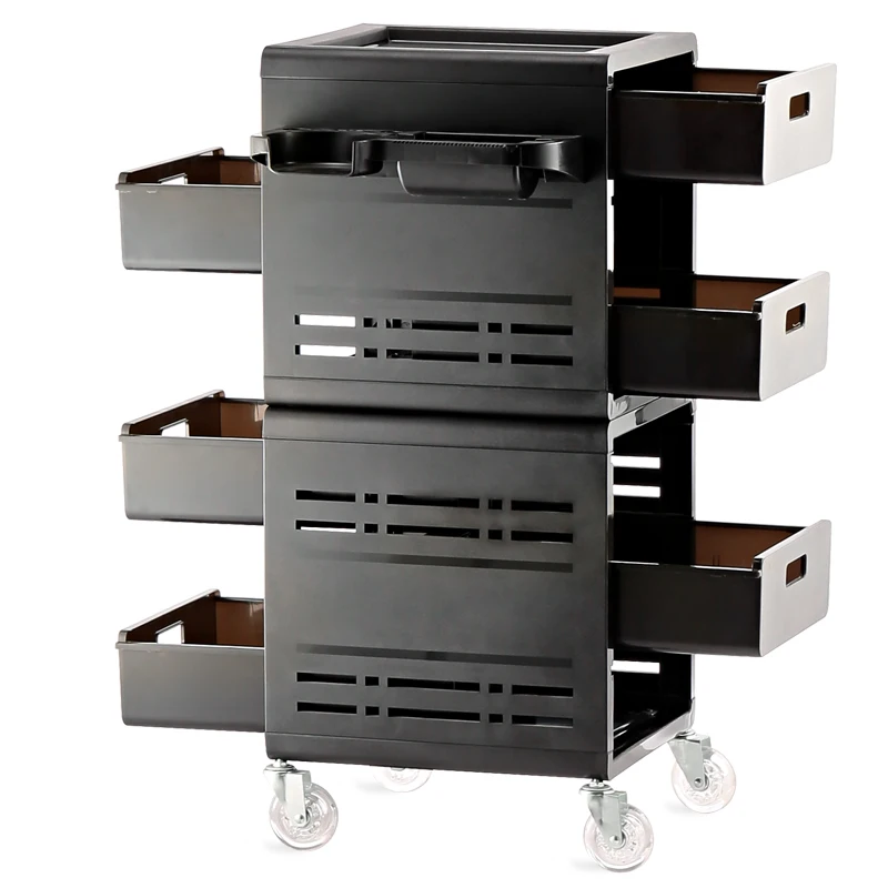 X5 Giante Salon SPA Beauty Rolling Trolley Cart Storage Organizer with 6 Drawers Lockable Hair Salon Utility Cart