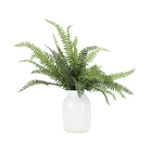 Landscaping Artificial Plant Fern Pottery Pot Decorative Green Plant Ornaments Landscaping Display Fern Pottery Pot