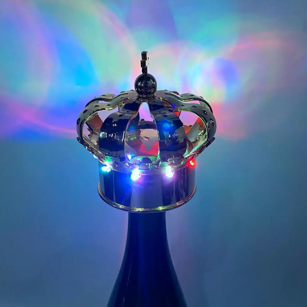 Oem Supplier Rechargeable Led Champagne Crown Cover Cap Topper Led